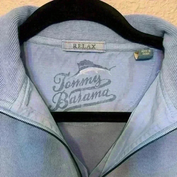 Tommy Bahama quarter zip sz M preppy casual 90s y2k old fall winter money *flaws - Picture 2 of 9